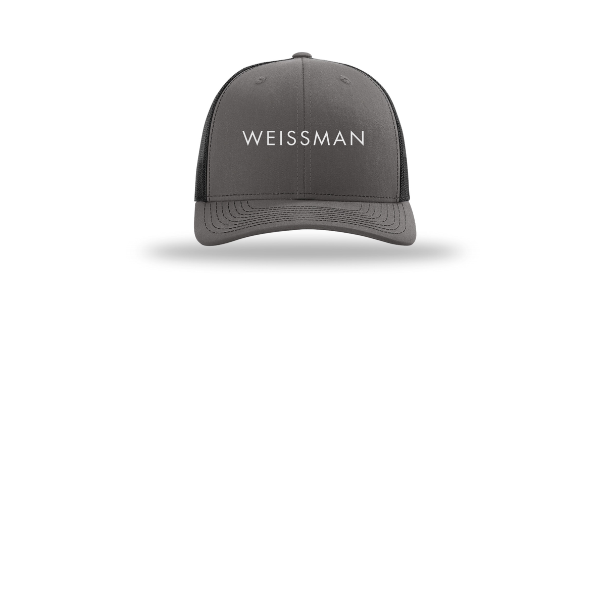 weissmans-richardson-trucker-cap-embroidery-capfront-R112-charcoalblack-flat-front