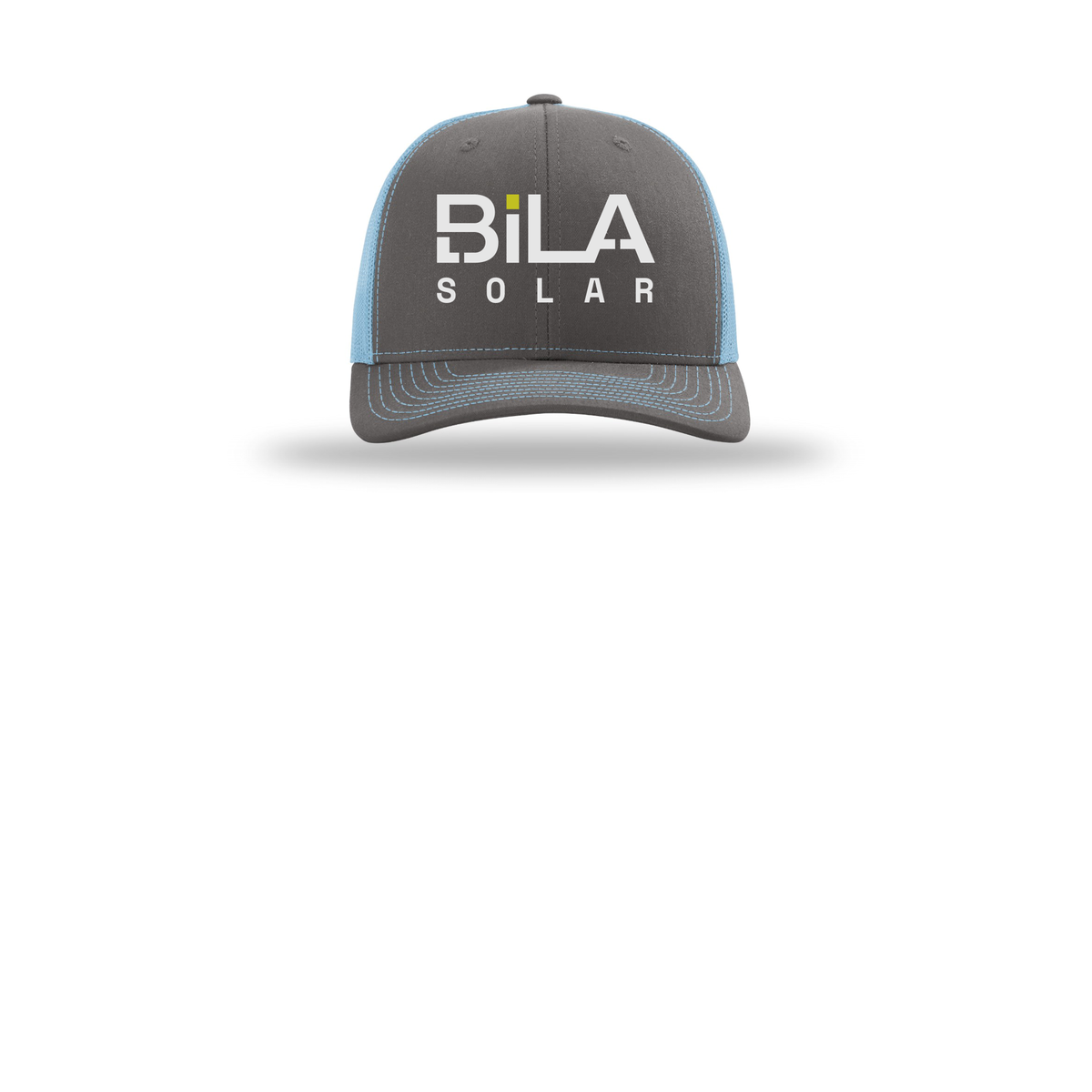 bilasolar-richardson-trucker-cap-embroidery-capfront-R112-charcoalcolumbiablue-flat-front
