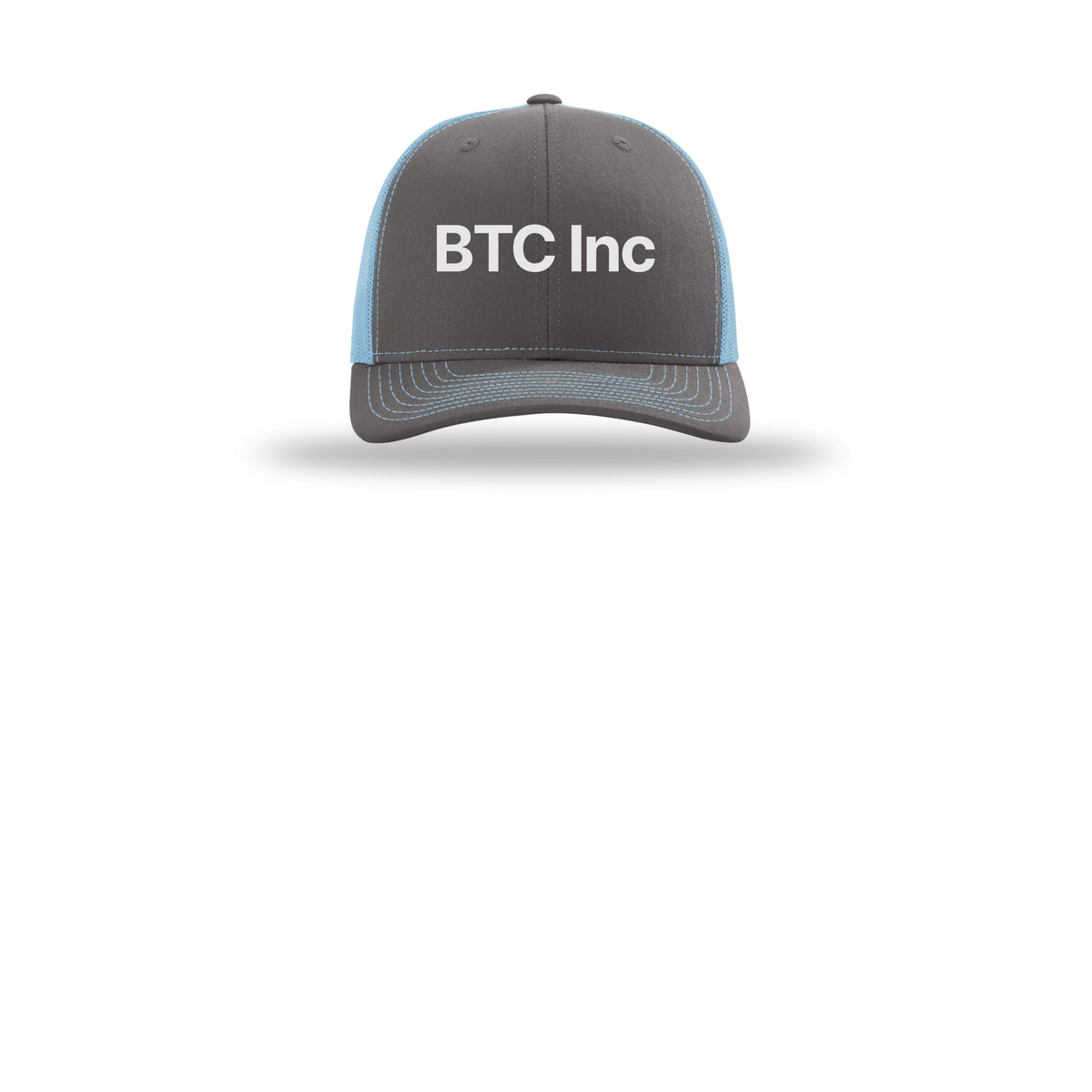 btc-richardson-trucker-cap-embroidery-capfront-R112-charcoalcolumbiablue-flat-front