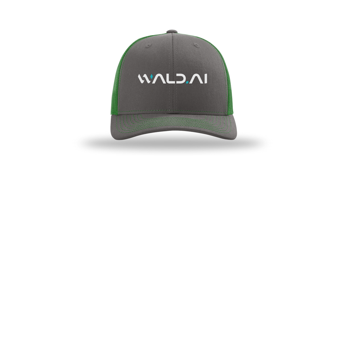 wald-richardson-trucker-cap-embroidery-capfront-R112-charcoalkelly-flat-front