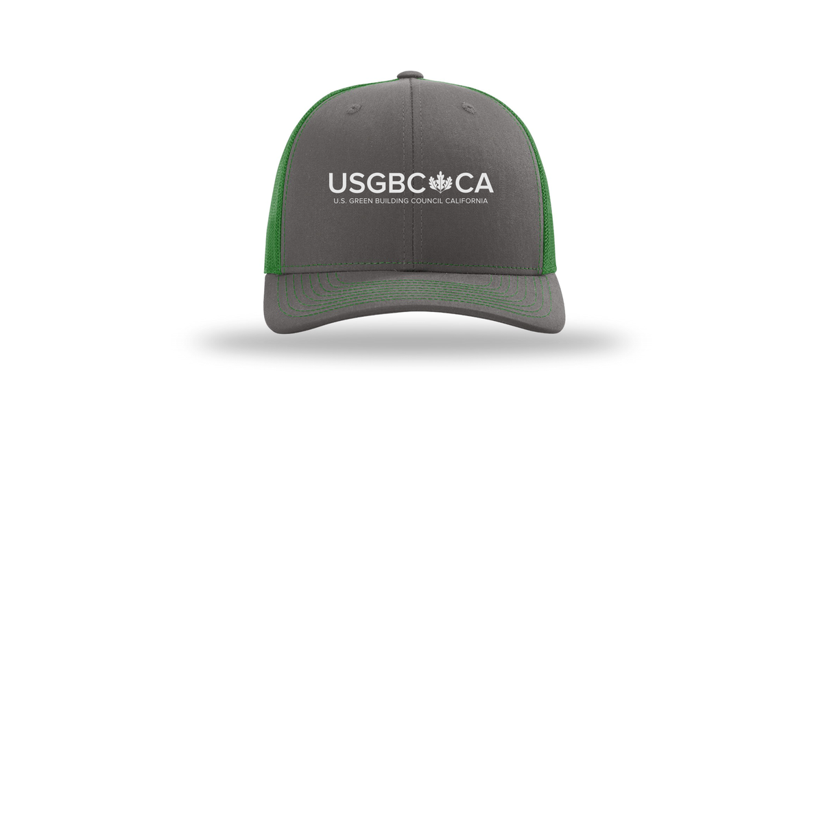 usgbc-ca-richardson-trucker-cap-embroidery-capfront-R112-charcoalkelly-flat-front