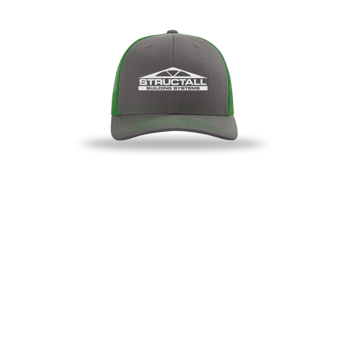 structall-richardson-trucker-cap-embroidery-capfront-R112-charcoalkelly-flat-front