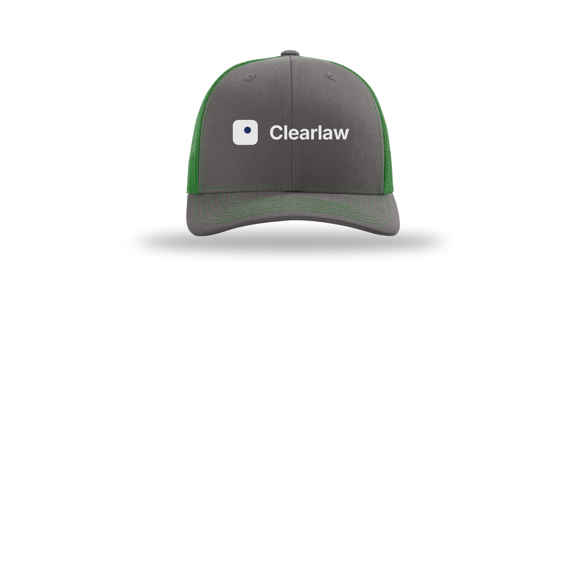 clearlaw-richardson-trucker-cap-embroidery-capfront-R112-charcoalkelly-flat-front