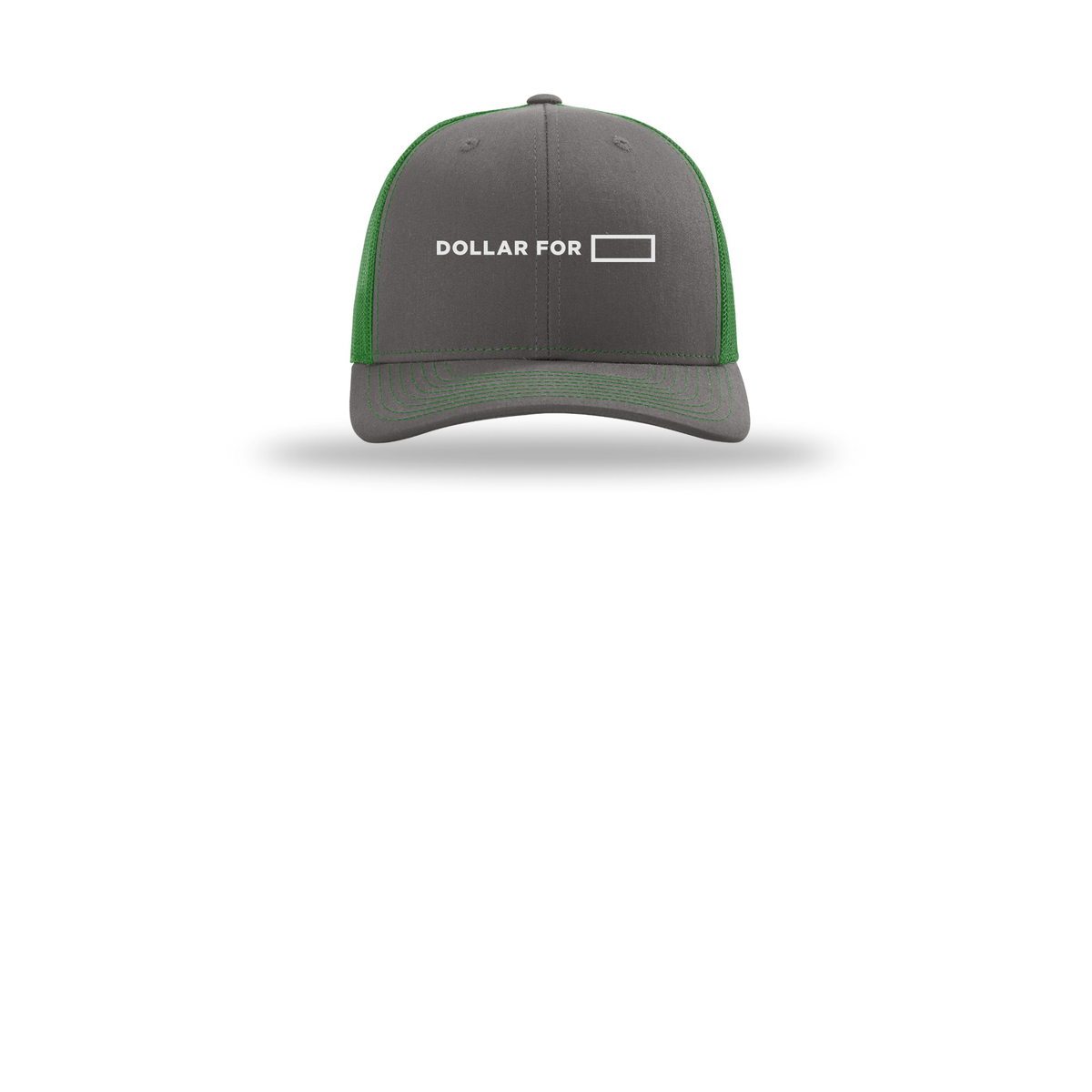 dollarfor-richardson-trucker-cap-embroidery-capfront-R112-charcoalkelly-flat-front
