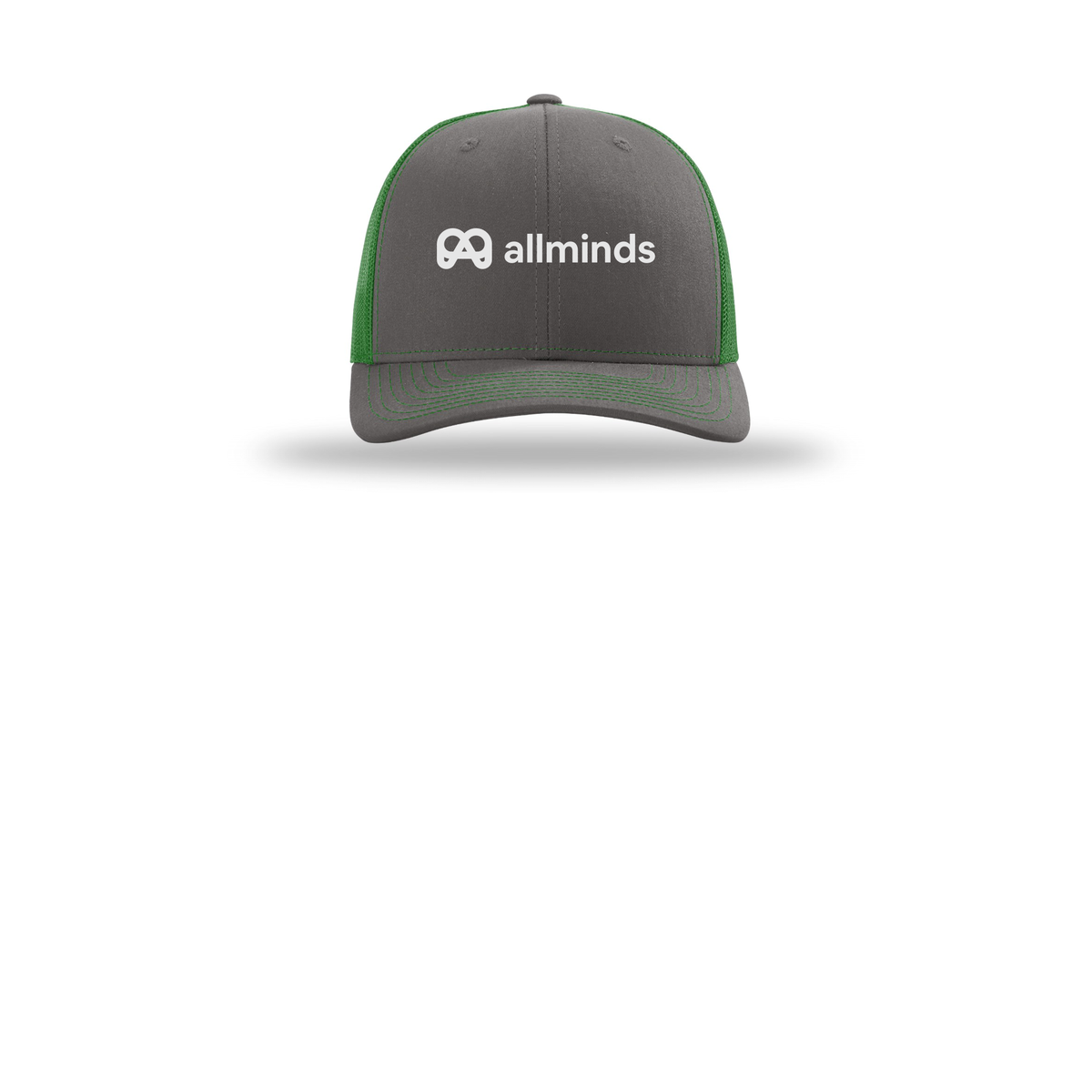 getallminds-richardson-trucker-cap-embroidery-capfront-R112-charcoalkelly-flat-front