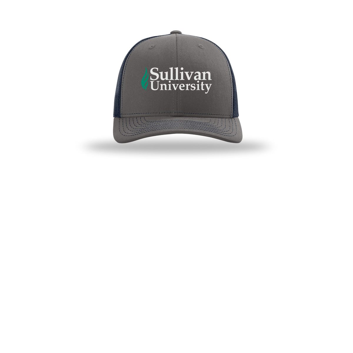 sullivan-richardson-trucker-cap-embroidery-capfront-R112-charcoalnavy-flat-front