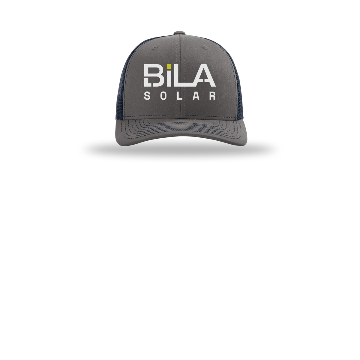 bilasolar-richardson-trucker-cap-embroidery-capfront-R112-charcoalnavy-flat-front