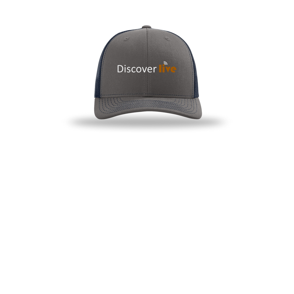 discover-richardson-trucker-cap-embroidery-capfront-R112-charcoalnavy-flat-front