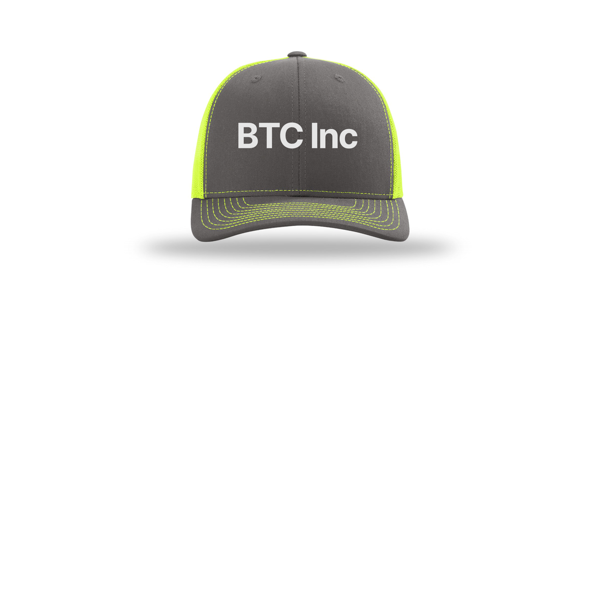 btc-richardson-trucker-cap-embroidery-capfront-R112-charcoalneonyellow-flat-front