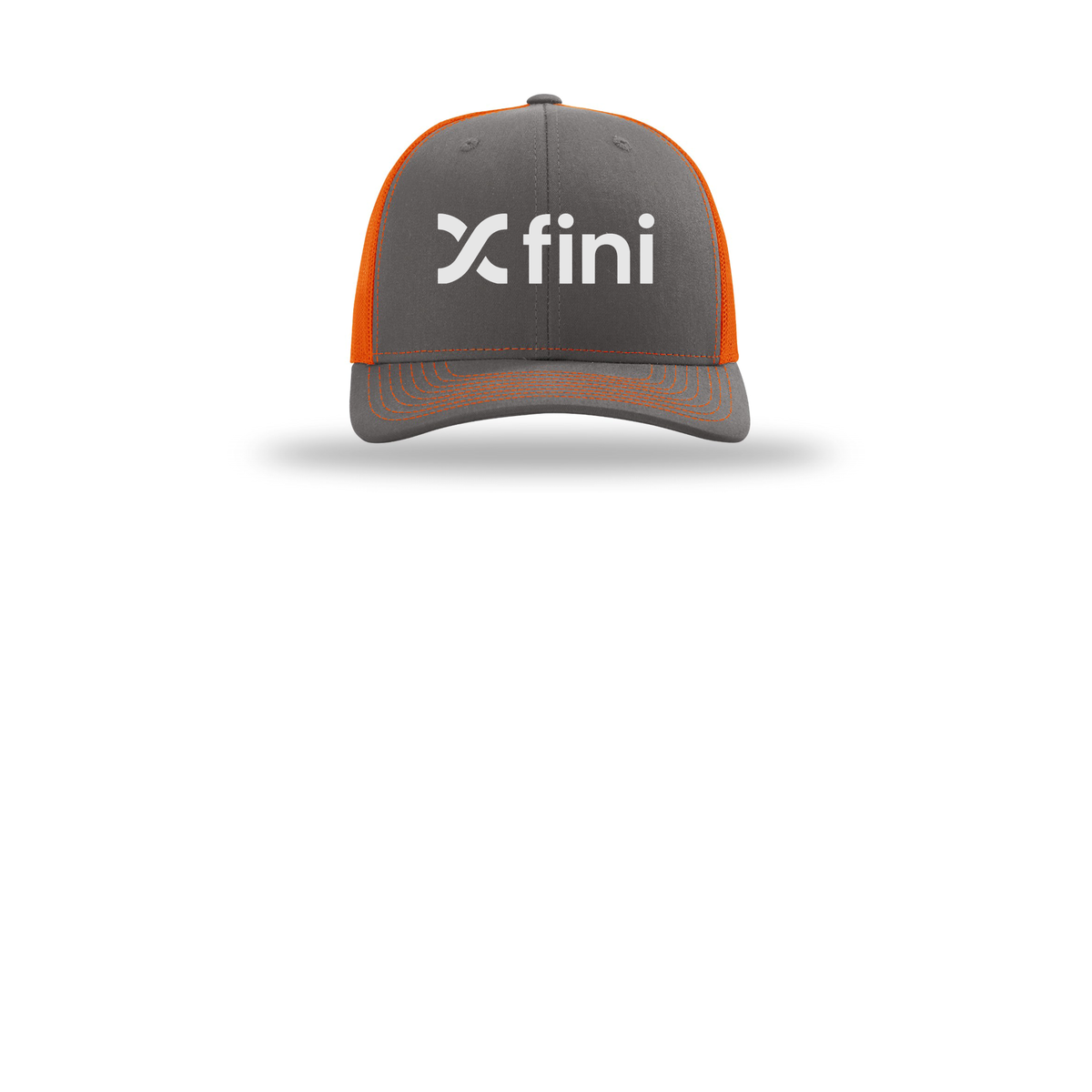 usefini-richardson-trucker-cap-embroidery-capfront-R112-charcoalorange-flat-front
