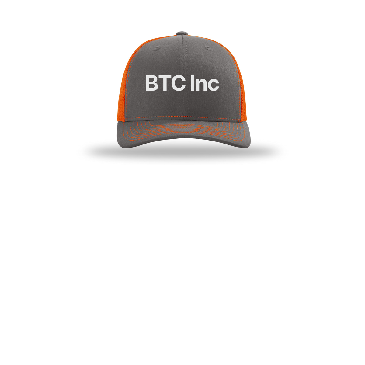 btc-richardson-trucker-cap-embroidery-capfront-R112-charcoalorange-flat-front