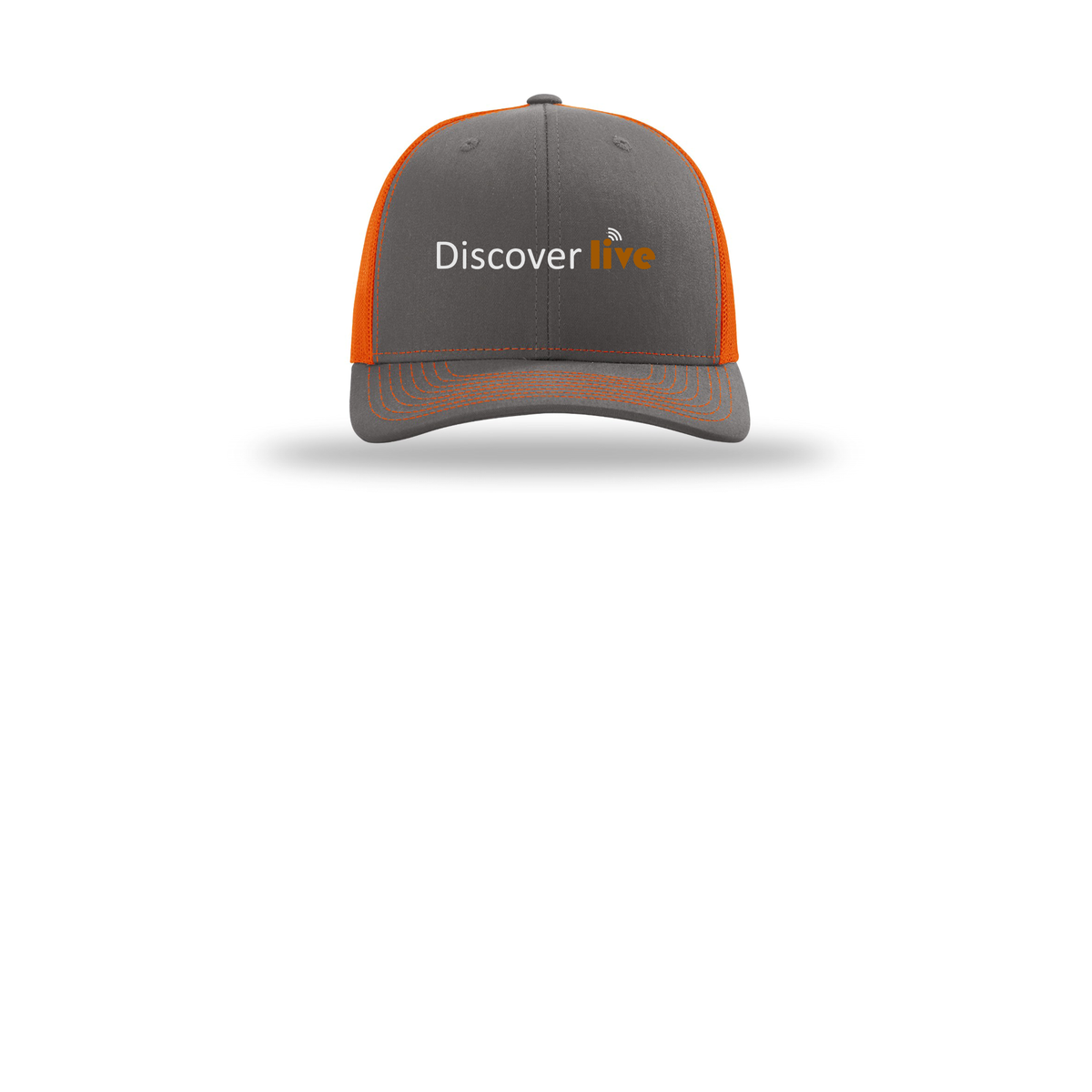 discover-richardson-trucker-cap-embroidery-capfront-R112-charcoalorange-flat-front