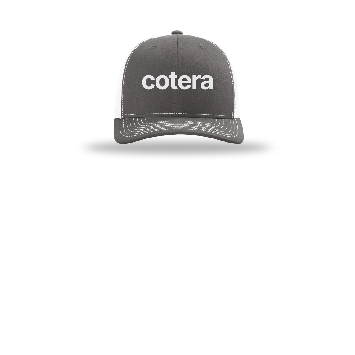 cotera-richardson-trucker-cap-embroidery-capfront-R112-charcoalwhite-flat-front