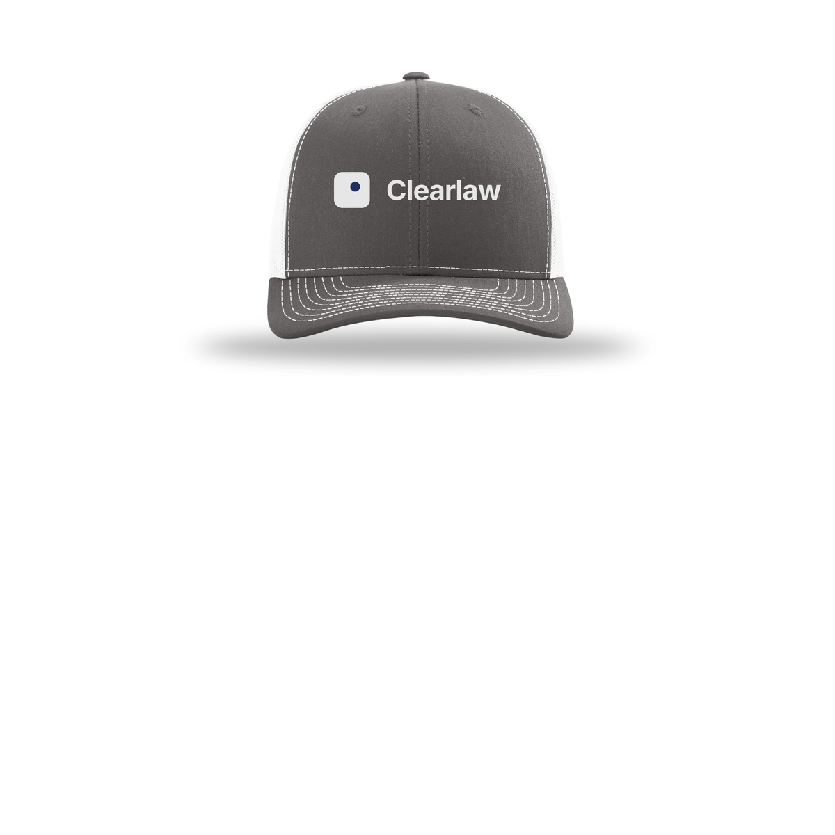 clearlaw-richardson-trucker-cap-embroidery-capfront-R112-charcoalwhite-flat-front