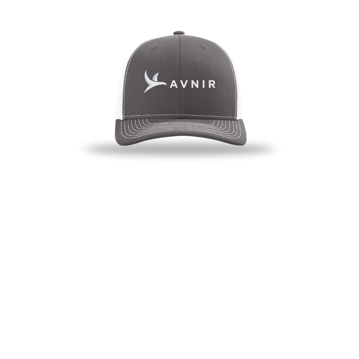 avnir-richardson-trucker-cap-embroidery-capfront-R112-charcoalwhite-flat-front