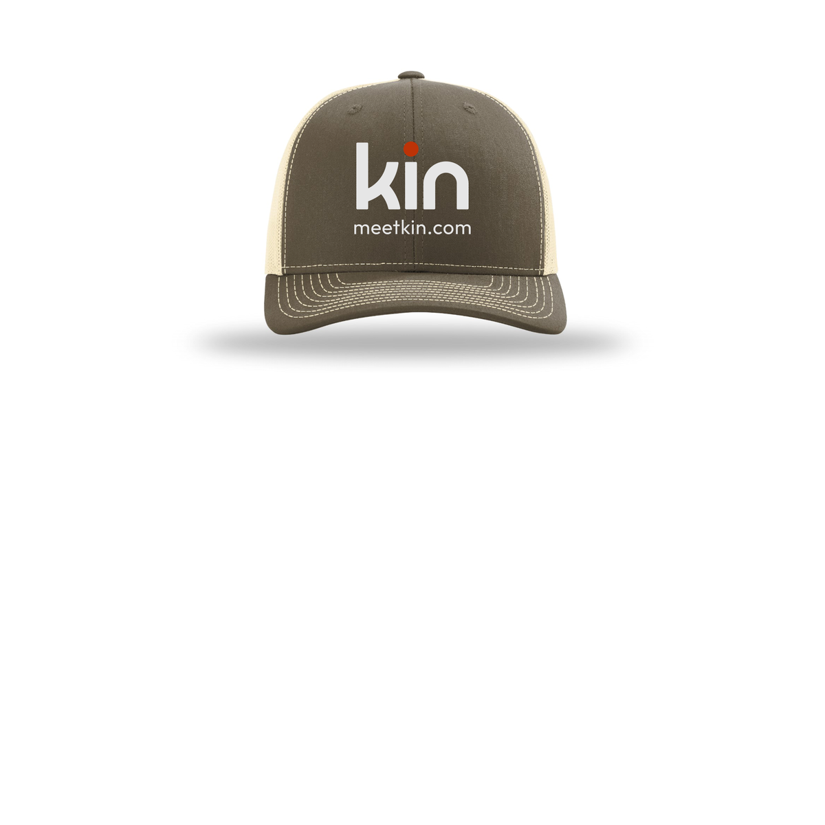kin-richardson-trucker-cap-embroidery-capfront-R112-chocolatechipbirch-flat-front