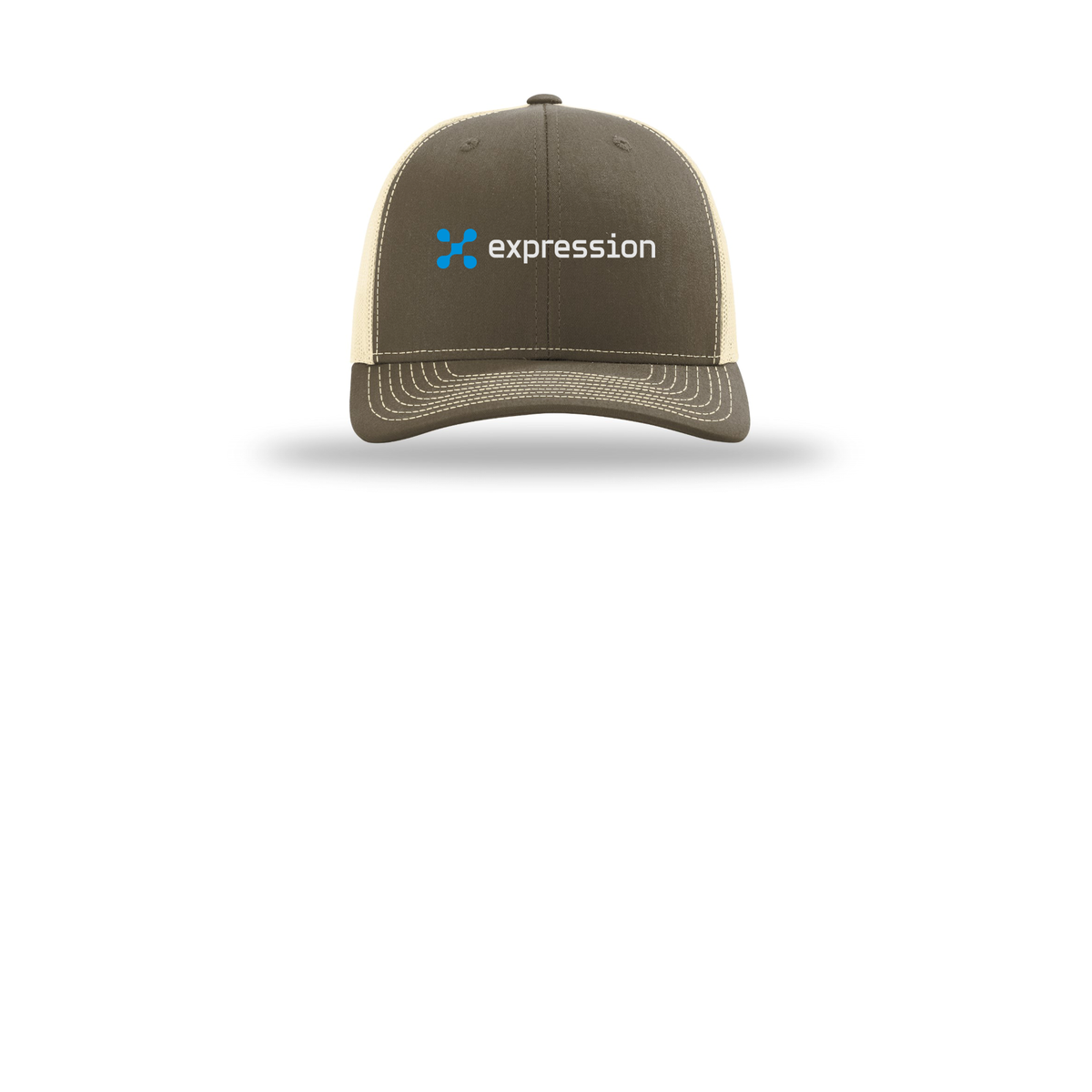 expr-richardson-trucker-cap-embroidery-capfront-R112-chocolatechipbirch-flat-front