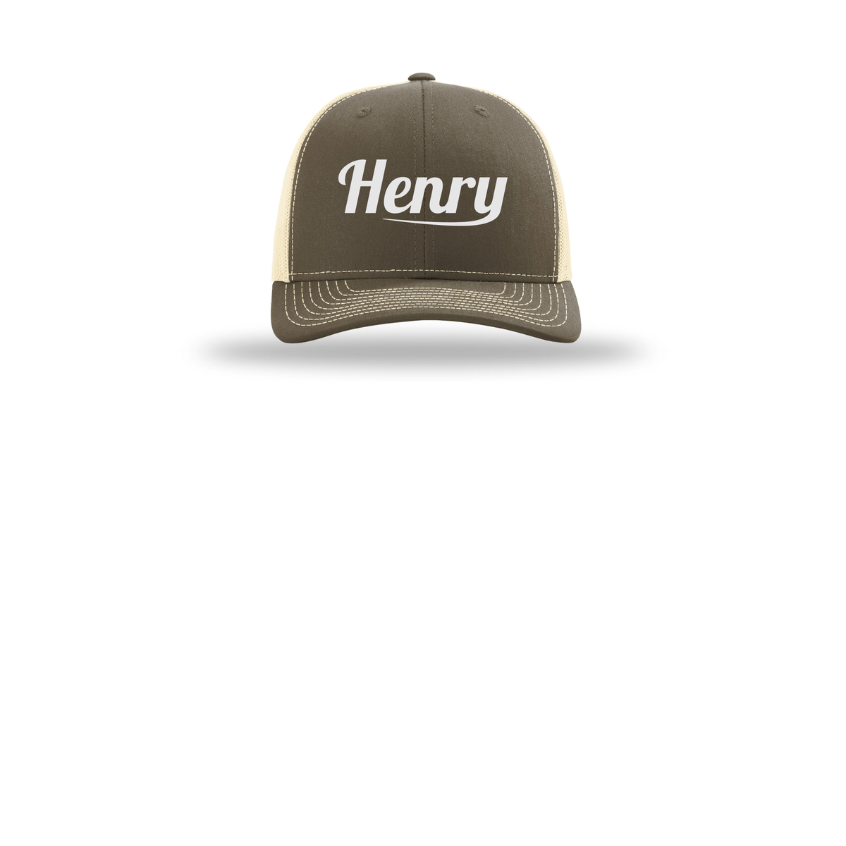 henrymeds-richardson-trucker-cap-embroidery-capfront-R112-chocolatechipbirch-flat-front