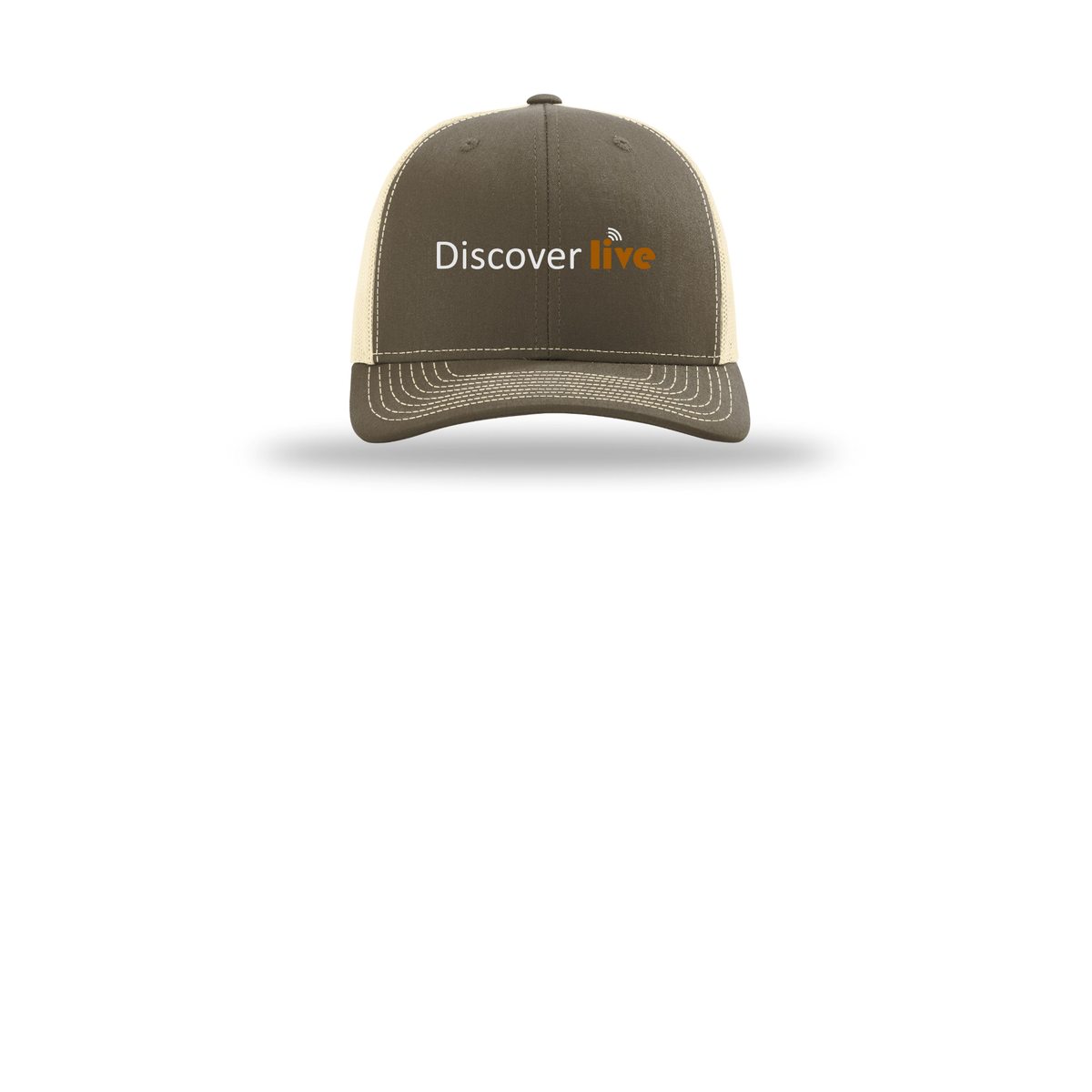 discover-richardson-trucker-cap-embroidery-capfront-R112-chocolatechipbirch-flat-front