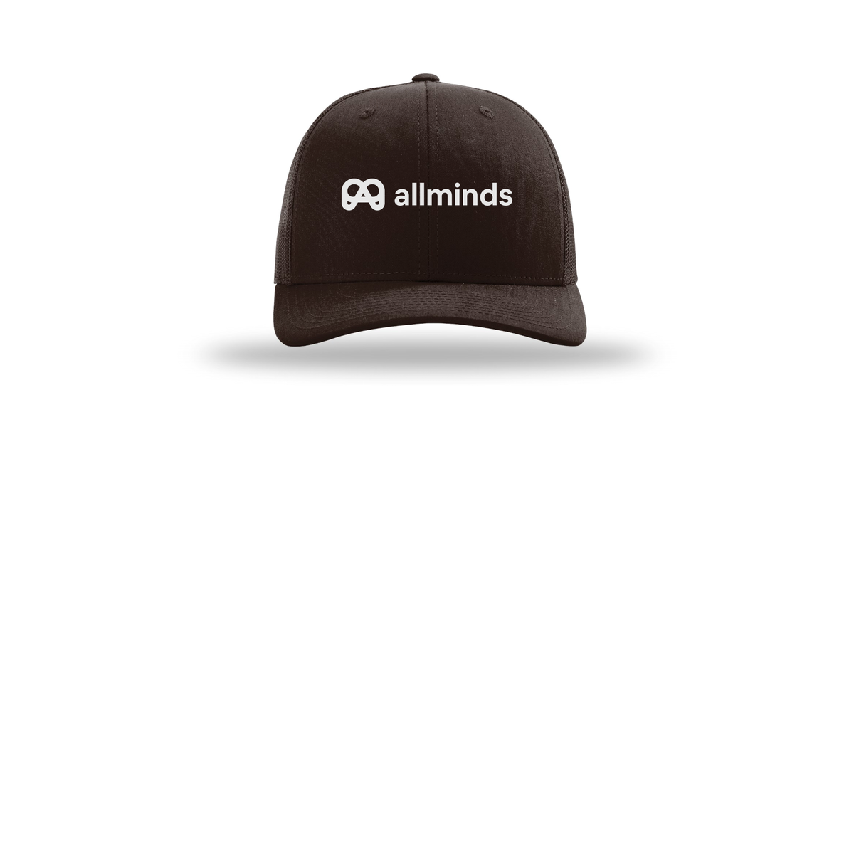 getallminds-richardson-trucker-cap-embroidery-capfront-R112-coffee-flat-front