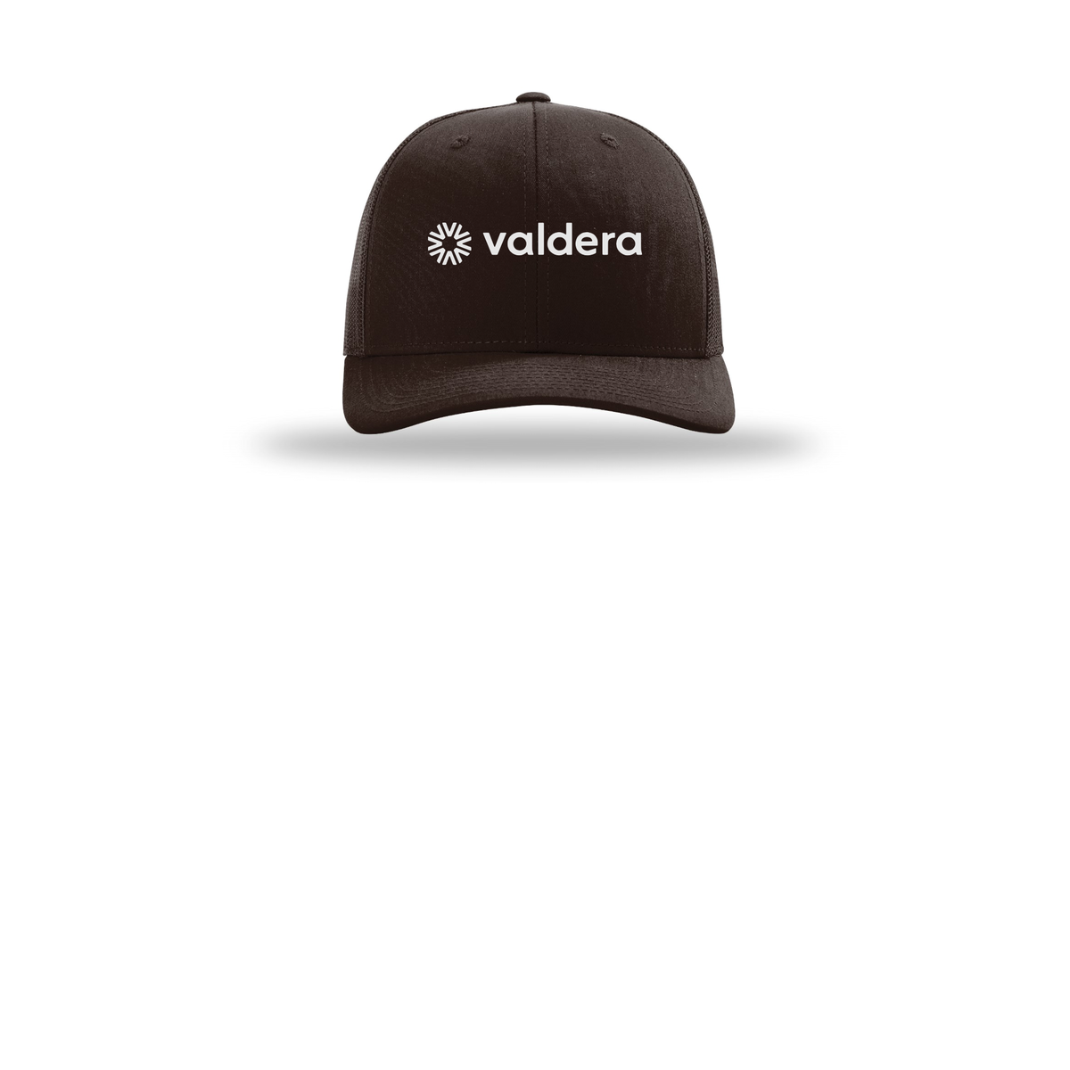 valdera-richardson-trucker-cap-embroidery-capfront-R112-coffee-flat-front