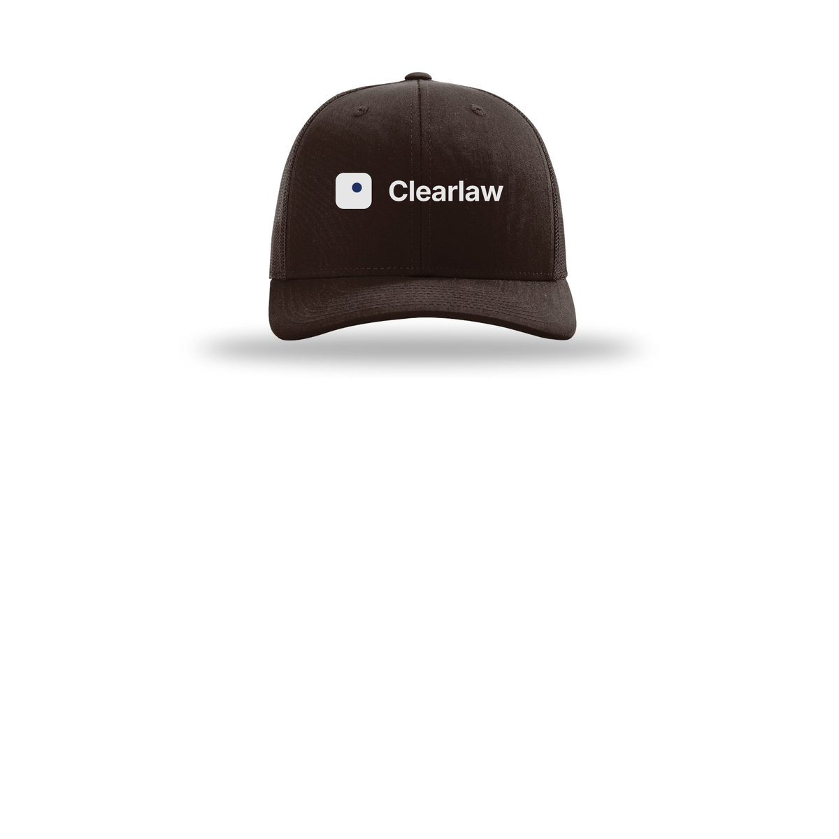 clearlaw-richardson-trucker-cap-embroidery-capfront-R112-coffee-flat-front
