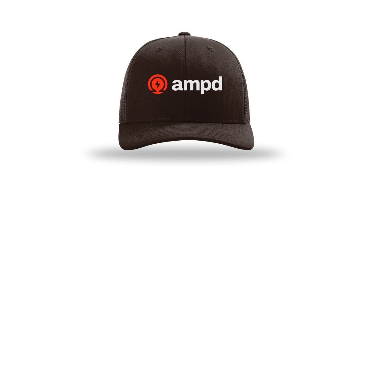 ampd-richardson-trucker-cap-embroidery-capfront-R112-coffee-flat-front