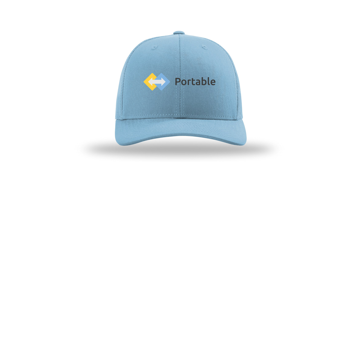 portable-richardson-trucker-cap-embroidery-capfront-R112-columbiablue-flat-front