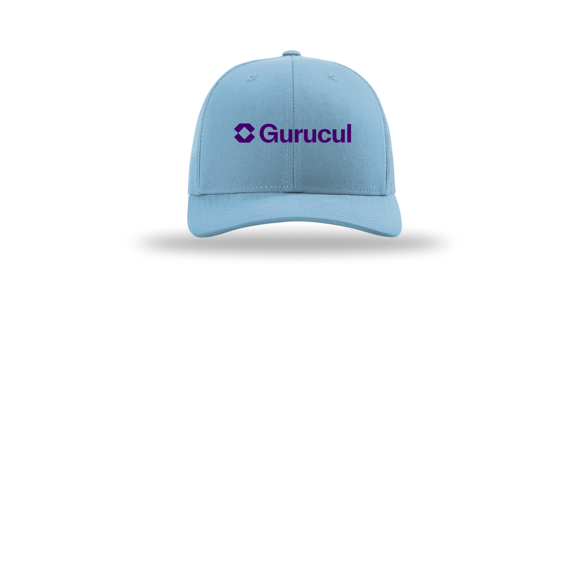 gurucul-richardson-trucker-cap-embroidery-capfront-R112-columbiablue-flat-front