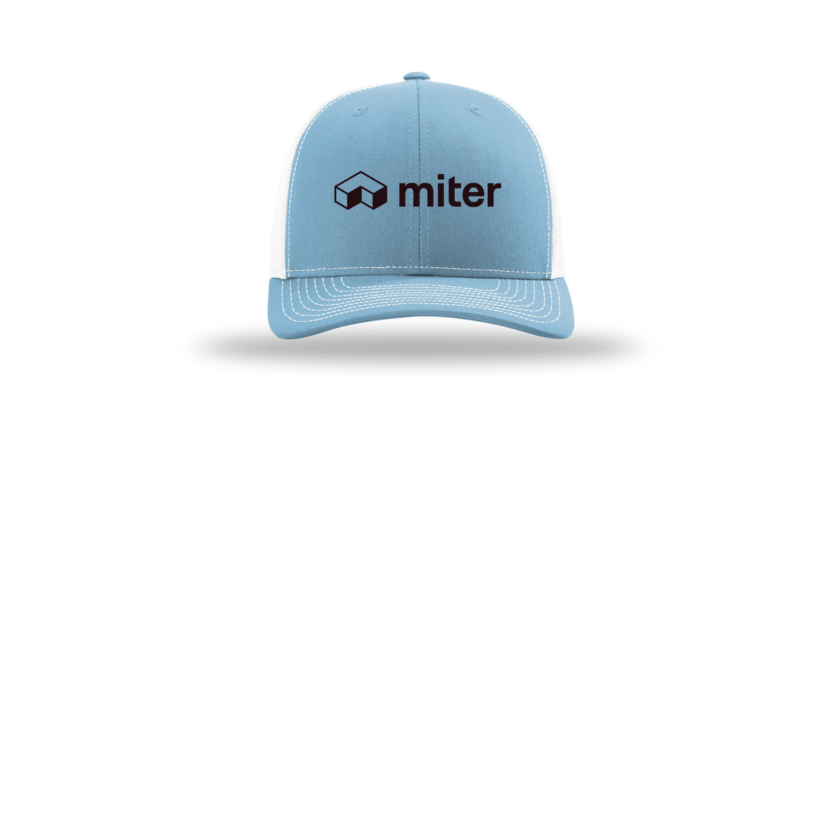 miter-richardson-trucker-cap-embroidery-capfront-R112-columbiabluewhite-flat-front