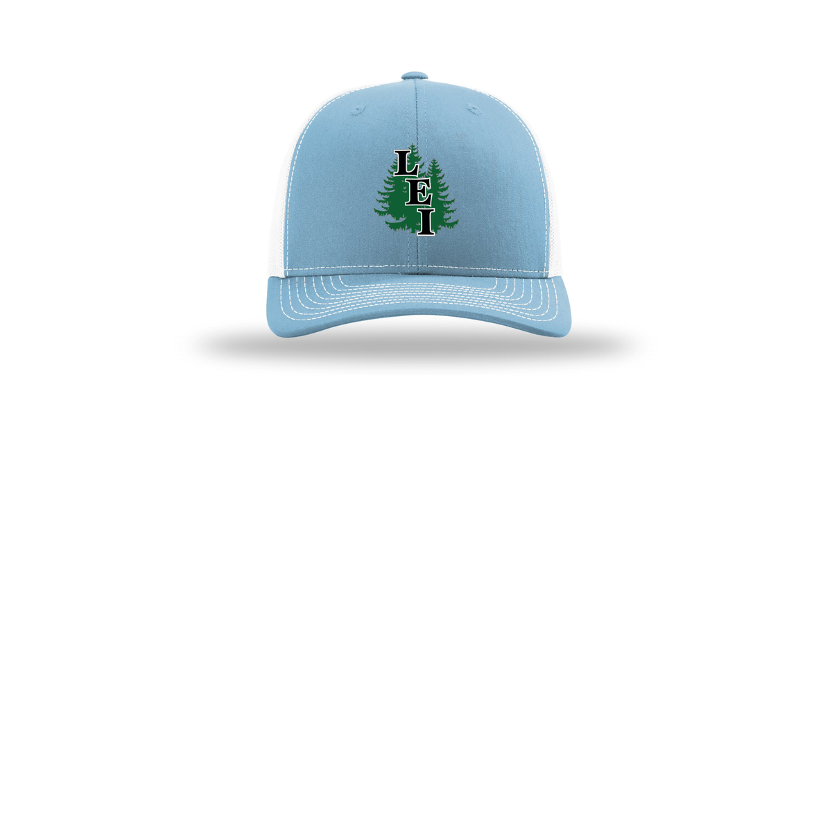 leisite-richardson-trucker-cap-embroidery-capfront-R112-columbiabluewhite-flat-front