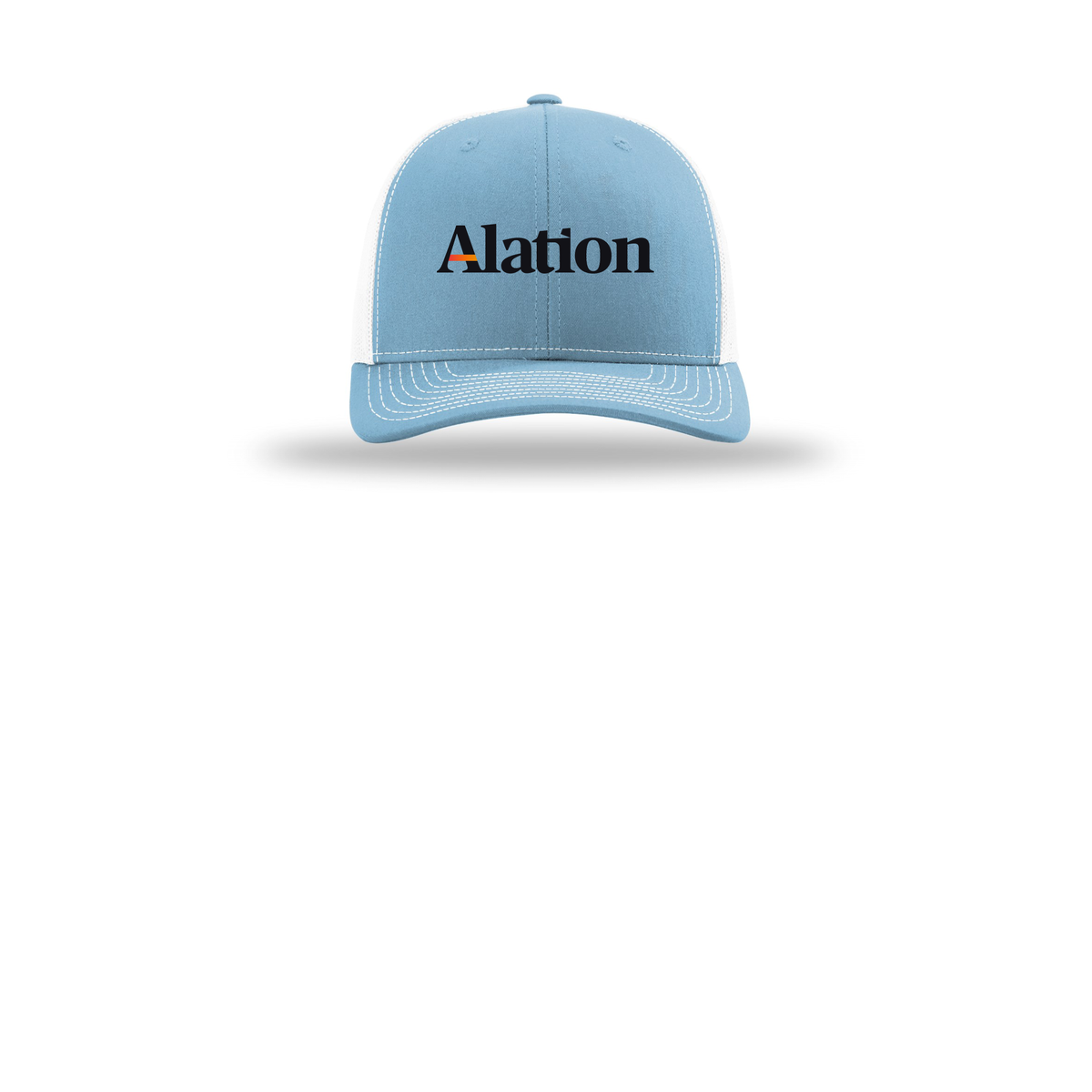 alation-richardson-trucker-cap-embroidery-capfront-R112-columbiabluewhite-flat-front
