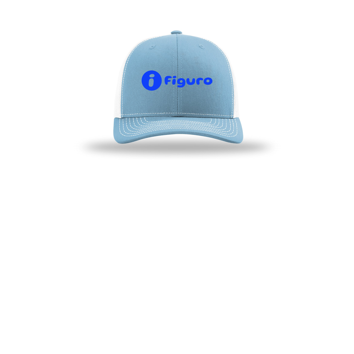 getfiguro-richardson-trucker-cap-embroidery-capfront-R112-columbiabluewhite-flat-front