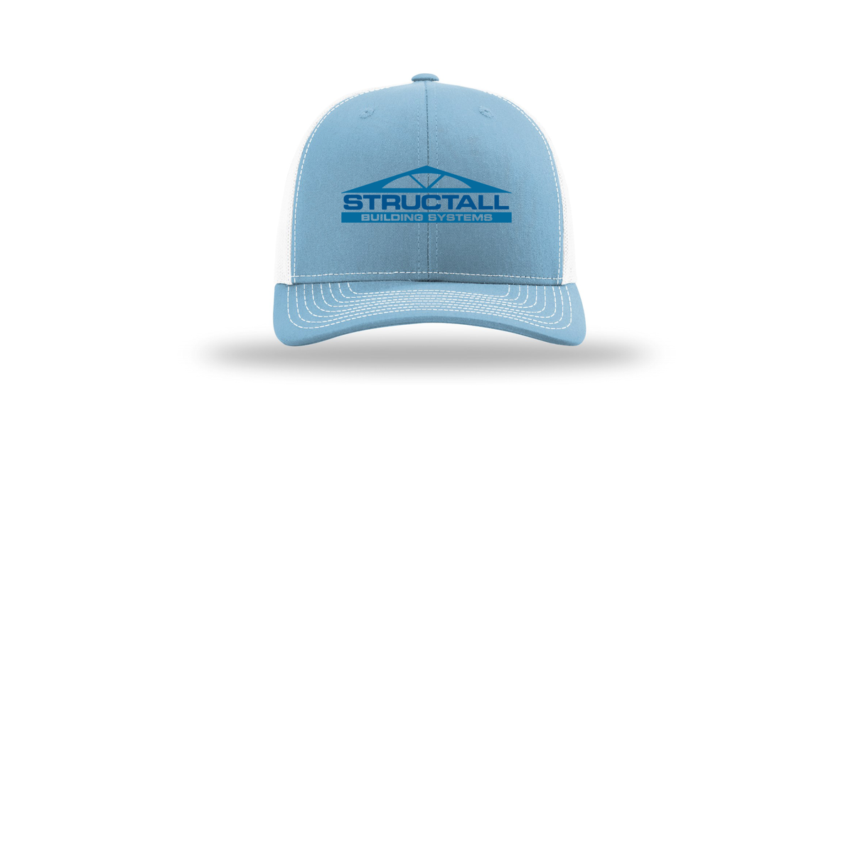 structall-richardson-trucker-cap-embroidery-capfront-R112-columbiabluewhite-flat-front