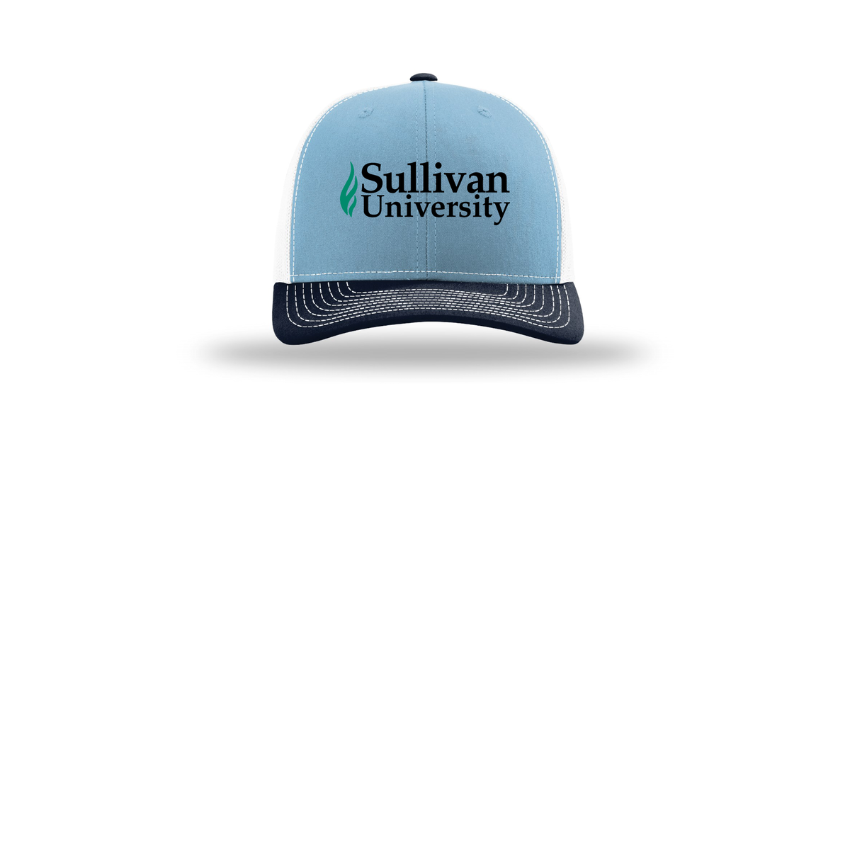 sullivan-richardson-trucker-cap-embroidery-capfront-R112-columbiabluewhitenavy-flat-front