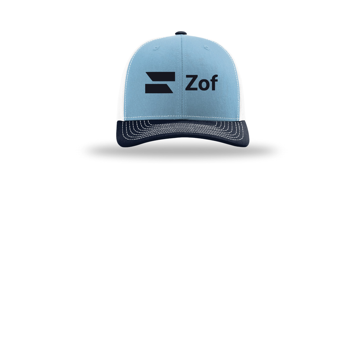 zof-richardson-trucker-cap-embroidery-capfront-R112-columbiabluewhitenavy-flat-front