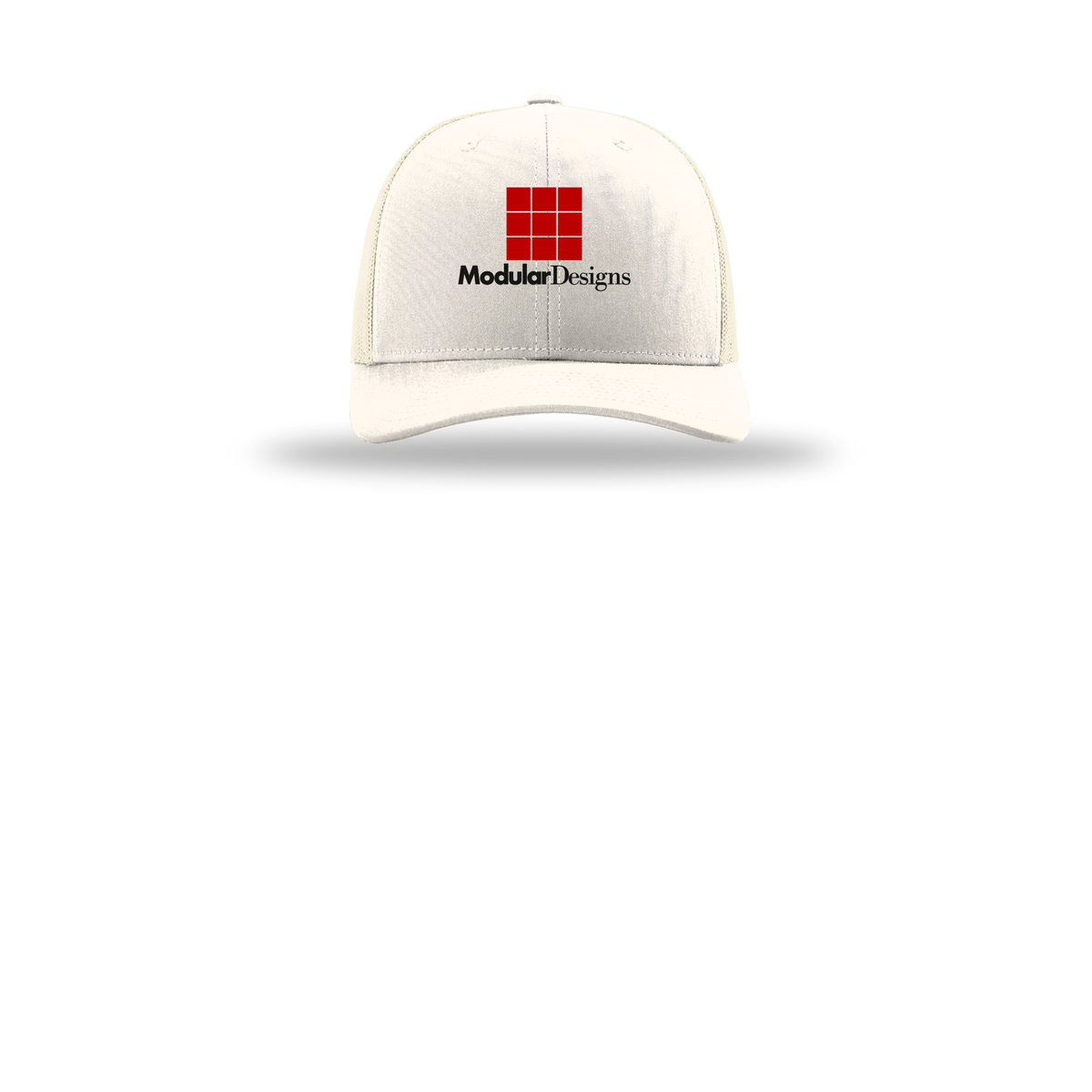 modulardesignsflooring-richardson-trucker-cap-embroidery-capfront-R112-cream-flat-front