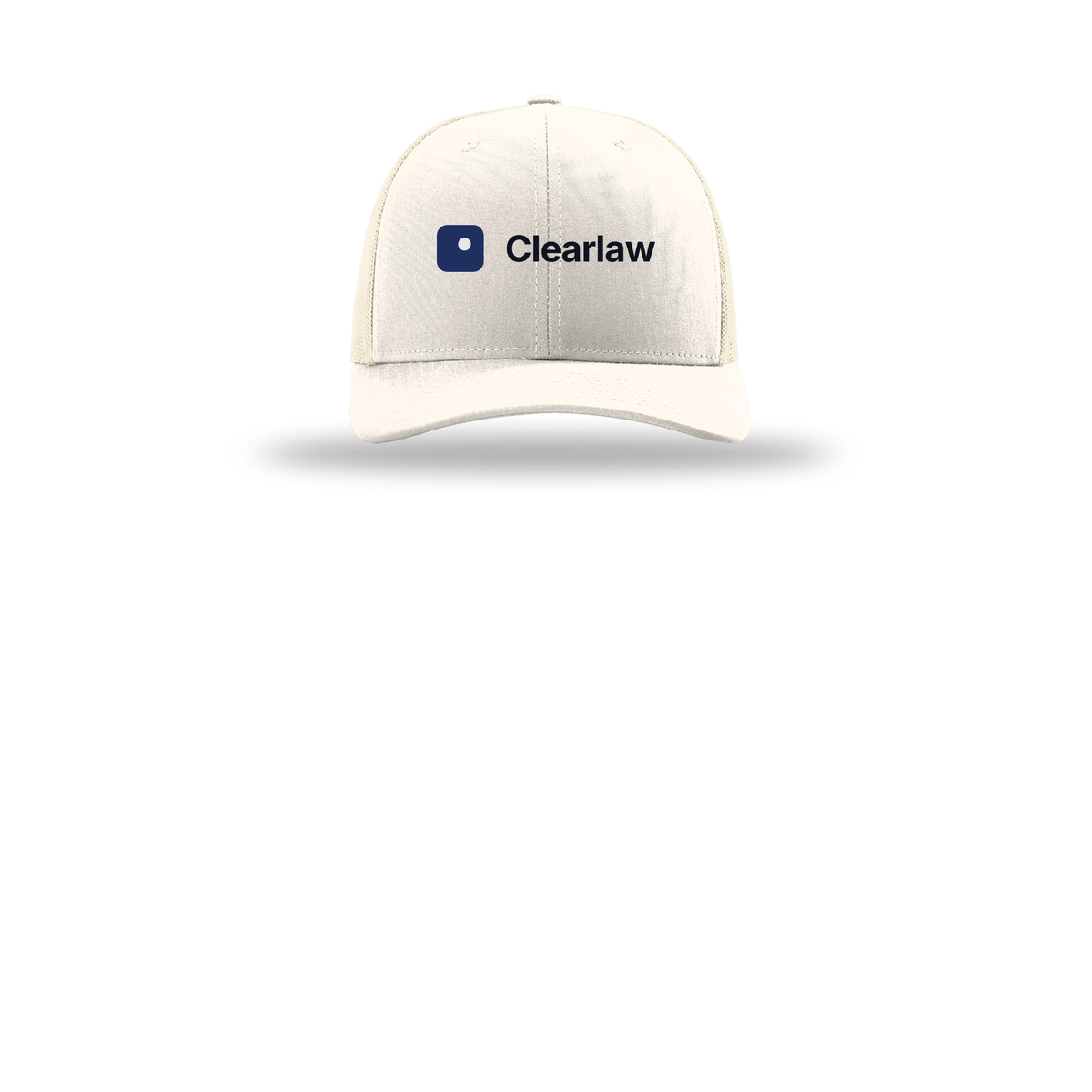clearlaw-richardson-trucker-cap-embroidery-capfront-R112-cream-flat-front