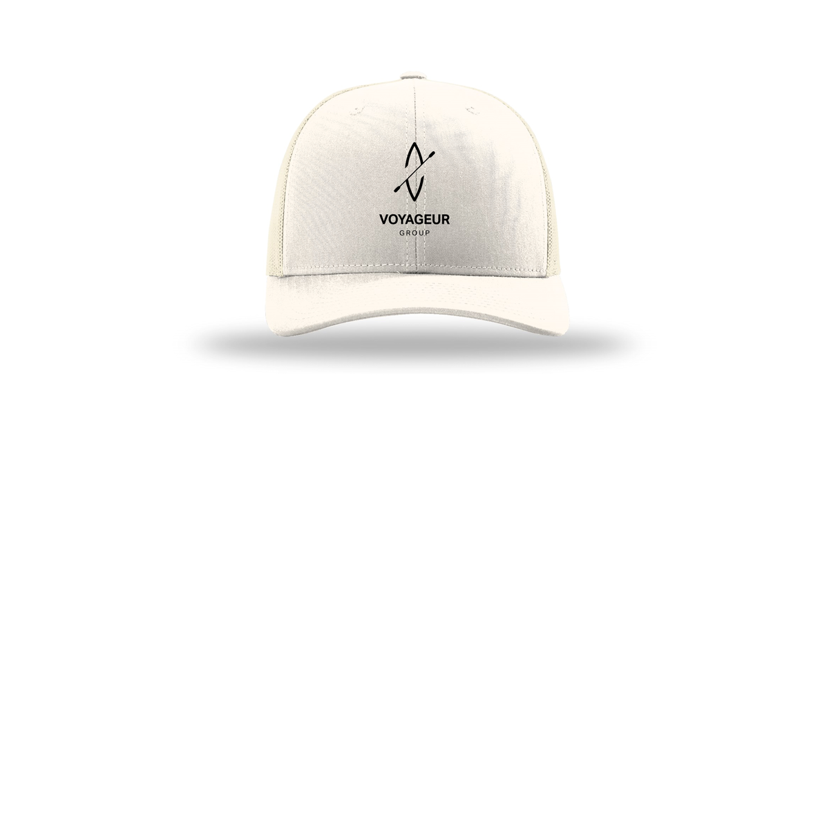 voyageurgroup-richardson-trucker-cap-embroidery-capfront-R112-cream-flat-front