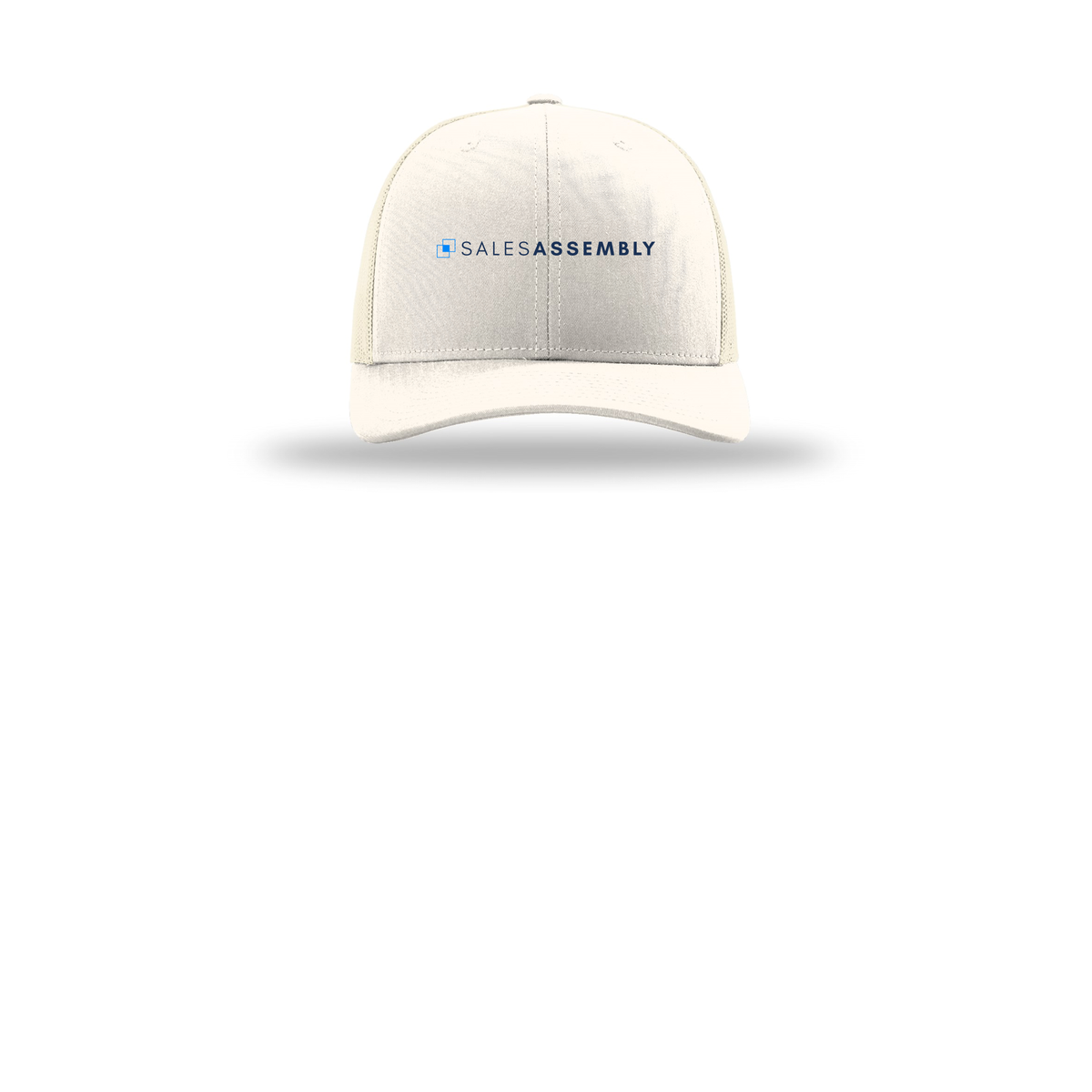 salesassembly-richardson-trucker-cap-embroidery-capfront-R112-cream-flat-front