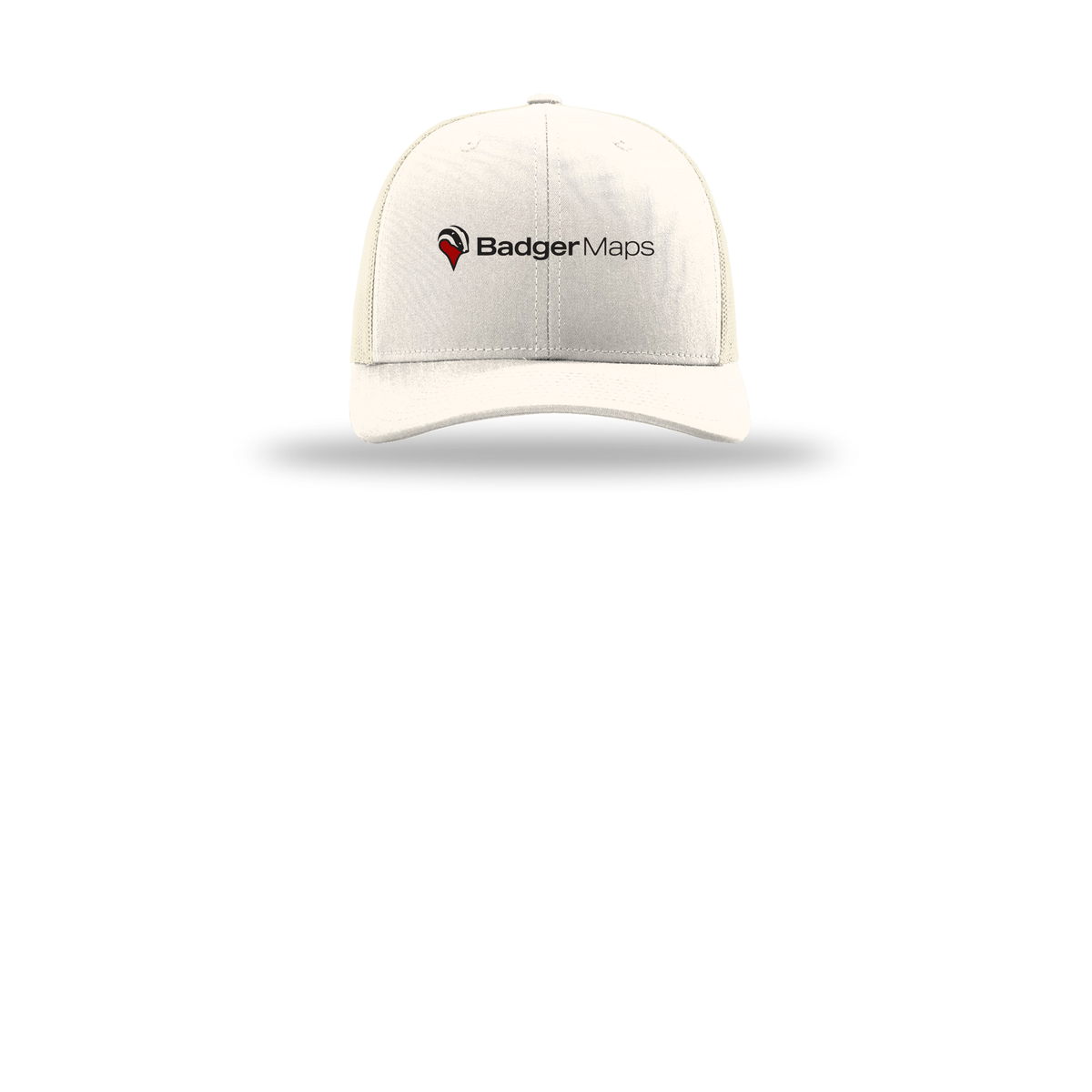 badgermapping-richardson-trucker-cap-embroidery-capfront-R112-cream-flat-front