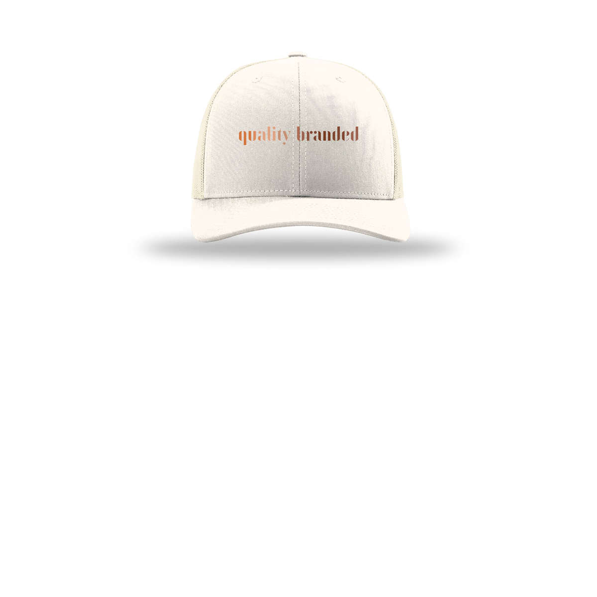 qualitybranded-richardson-trucker-cap-embroidery-capfront-R112-cream-flat-front