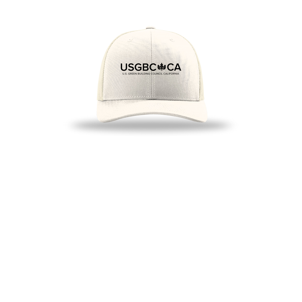 usgbc-ca-richardson-trucker-cap-embroidery-capfront-R112-cream-flat-front