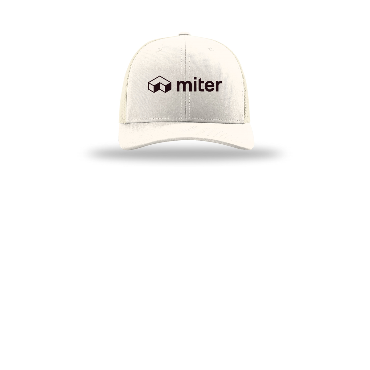 miter-richardson-trucker-cap-embroidery-capfront-R112-cream-flat-front
