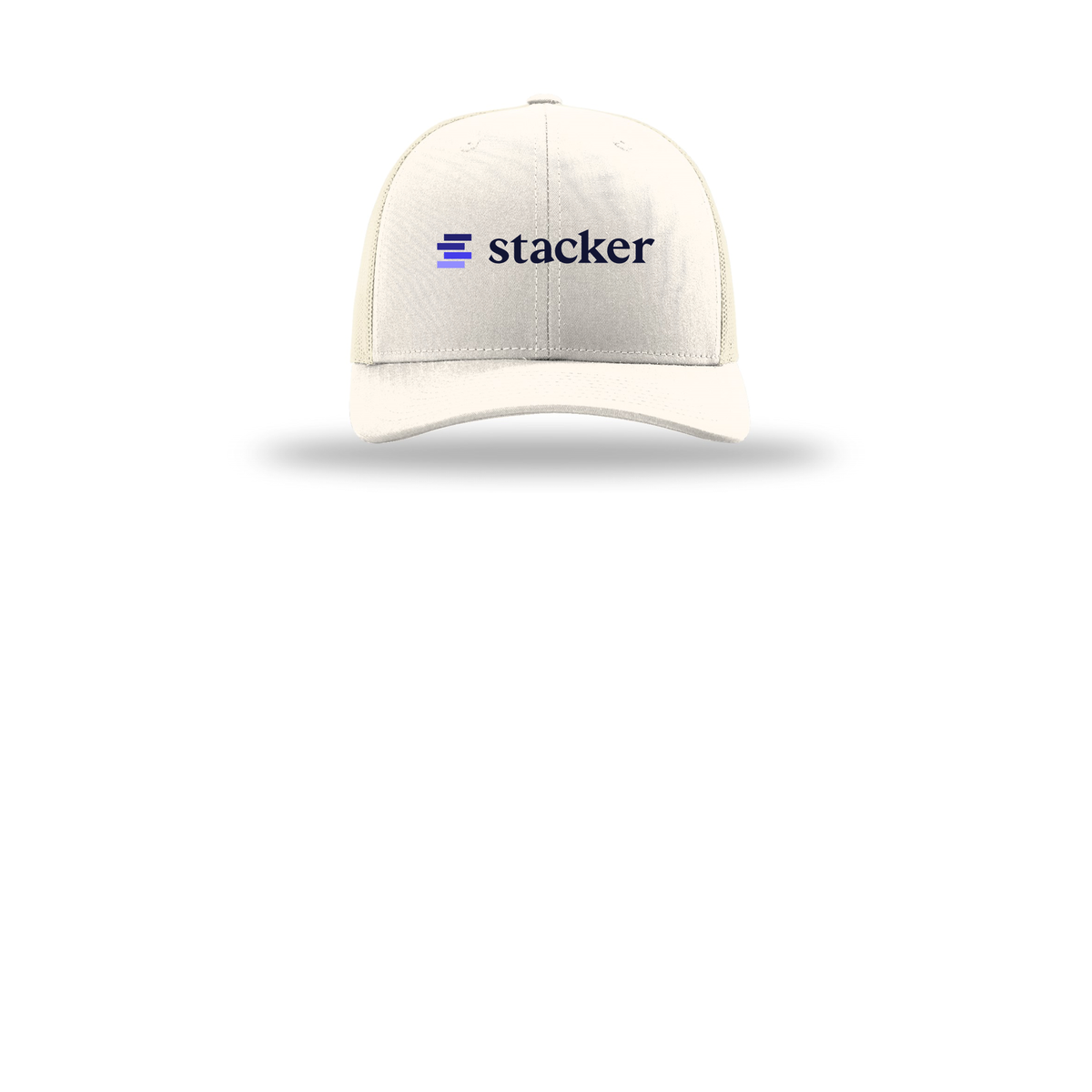 stacker-richardson-trucker-cap-embroidery-capfront-R112-cream-flat-front