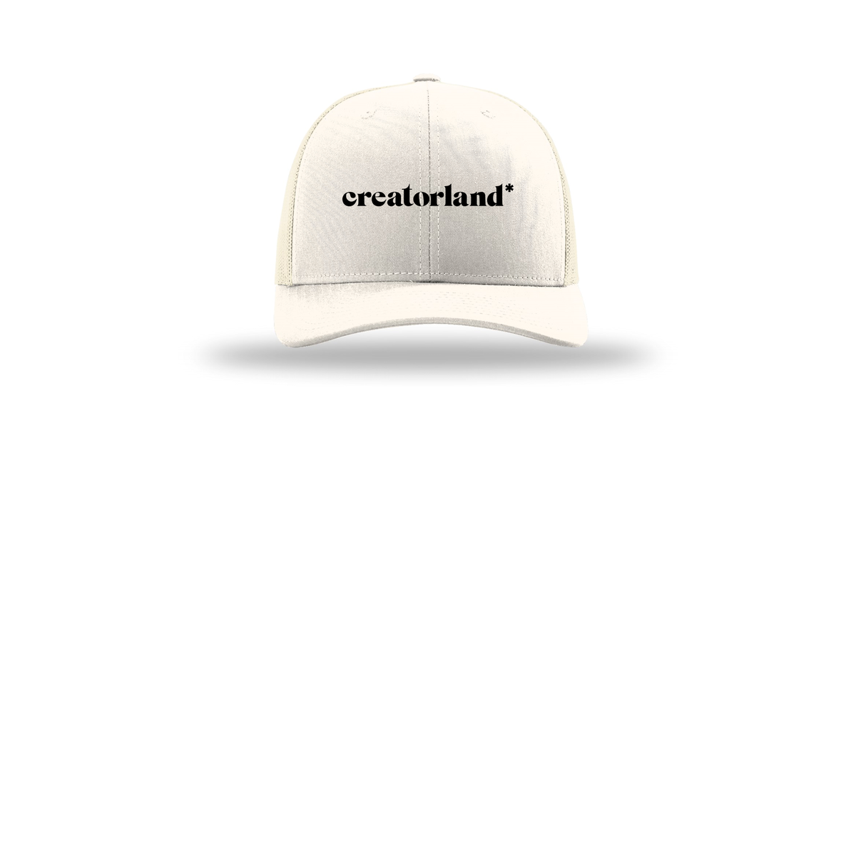 creatorland-richardson-trucker-cap-embroidery-capfront-R112-cream-flat-front