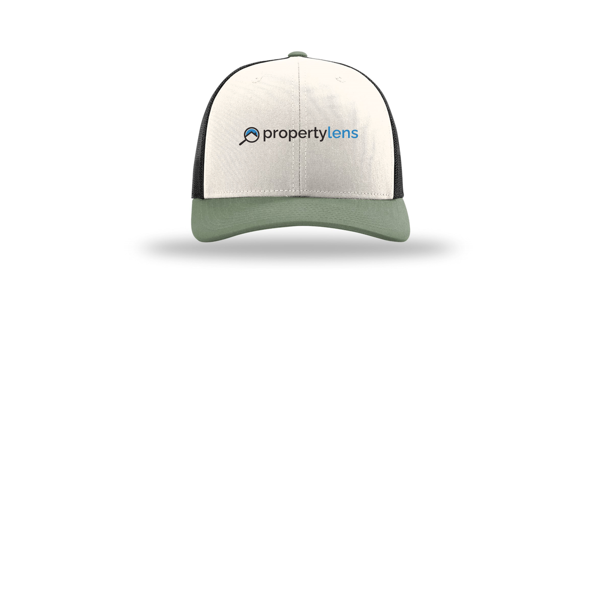 propertylens-richardson-trucker-cap-embroidery-capfront-R112-creamblackloden-flat-front
