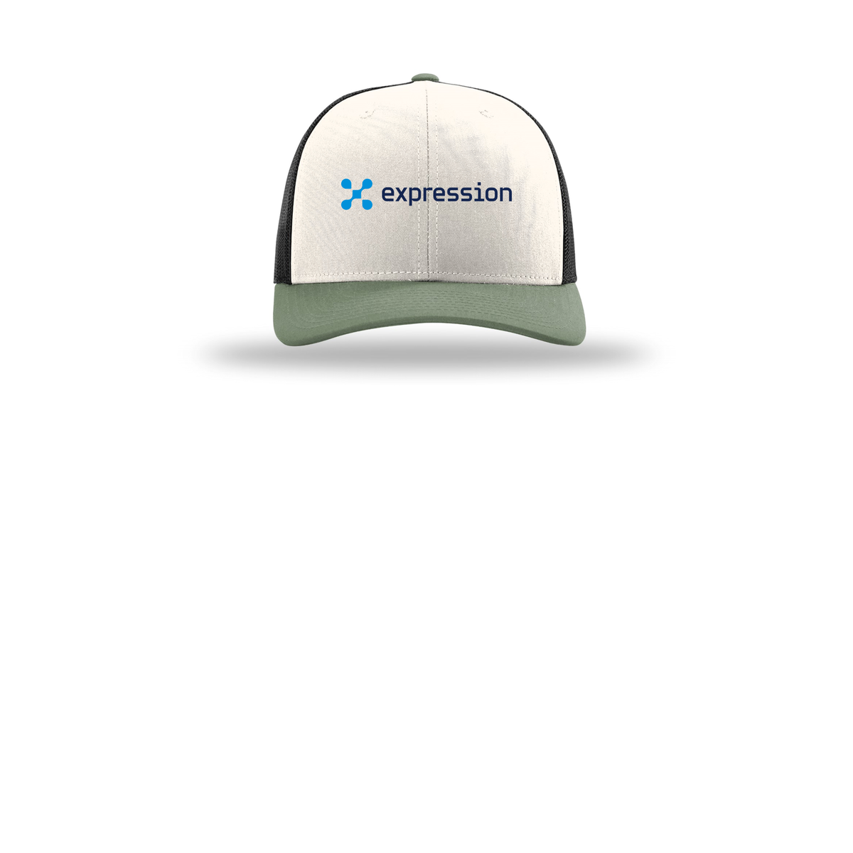 expr-richardson-trucker-cap-embroidery-capfront-R112-creamblackloden-flat-front