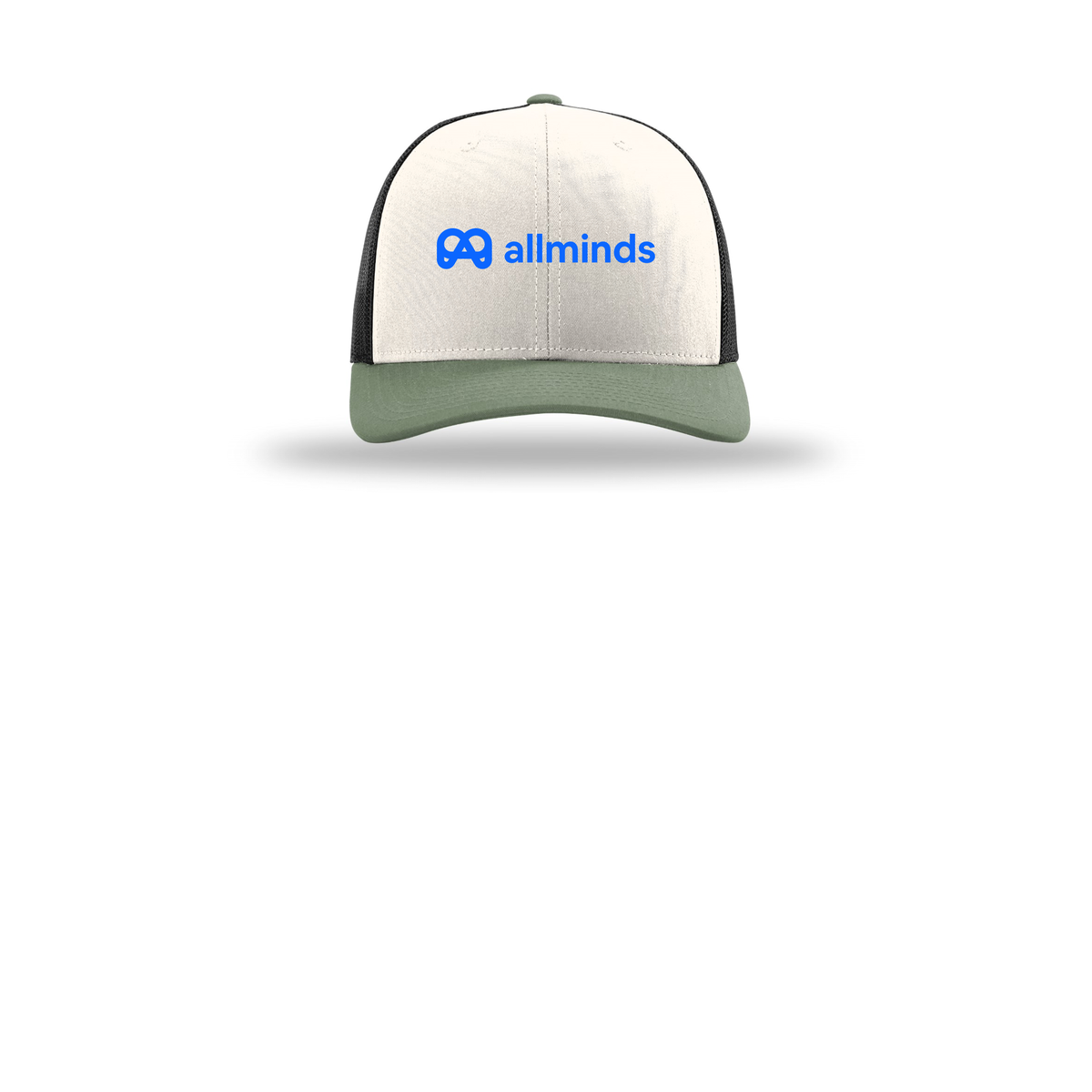 getallminds-richardson-trucker-cap-embroidery-capfront-R112-creamblackloden-flat-front