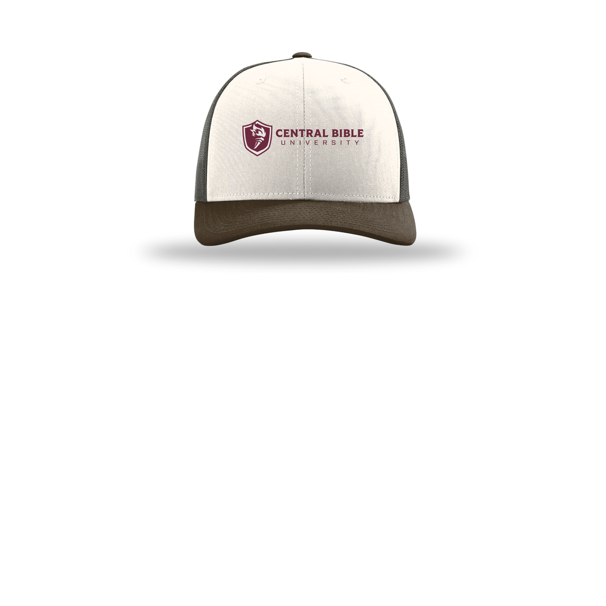 centralbible-richardson-trucker-cap-embroidery-capfront-R112-creamgreybrownbrown-flat-front